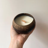 Pina Colada Coconut Shell Candle.